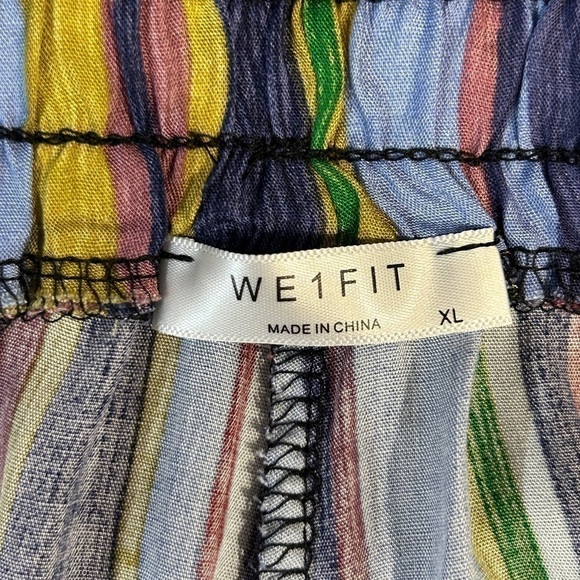We 1 Fit Men’s Swim Trunks Striped Mulit-color Quick Dry Size-XL NWT - Picture 6 of 9